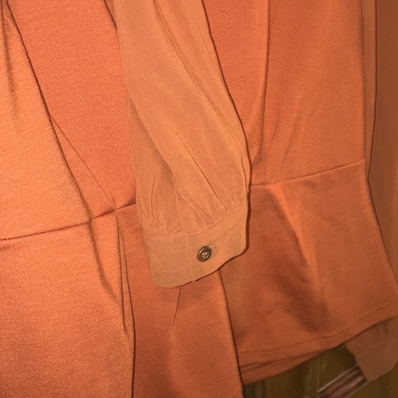 Blu Pepper peplum top with sheer sleeves - Picture 3 of 4